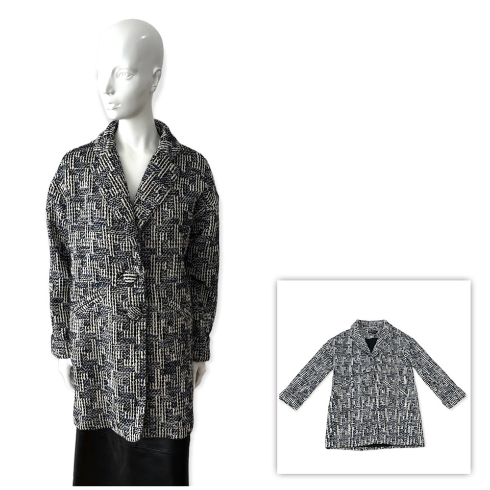 Robert Kitchen Cocoon Tweed Check Coat